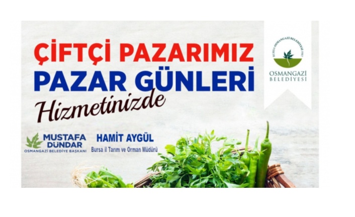 Çiftçi Pazarı Pazar günü açılıyor